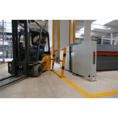 Fixed post | flexible, tiltable | with top and knee bars | End post for top and knee bar